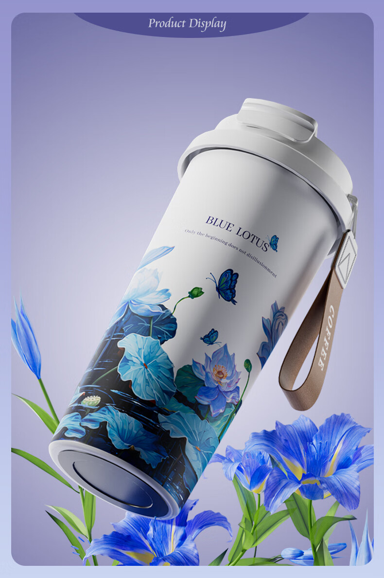 Mixiaoshu Insulated Mug for Women, Stylish Straw Coffee Cup with 316 Stainless Steel Inner Bottom, Student Car Water Bottle, Nurse's Day Gift 4