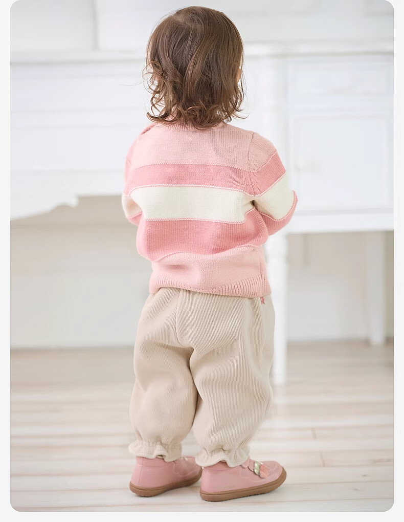 DAVE & BELLA Girls' Winter Chenille Fleece-lined Casual Jogger Pants 3