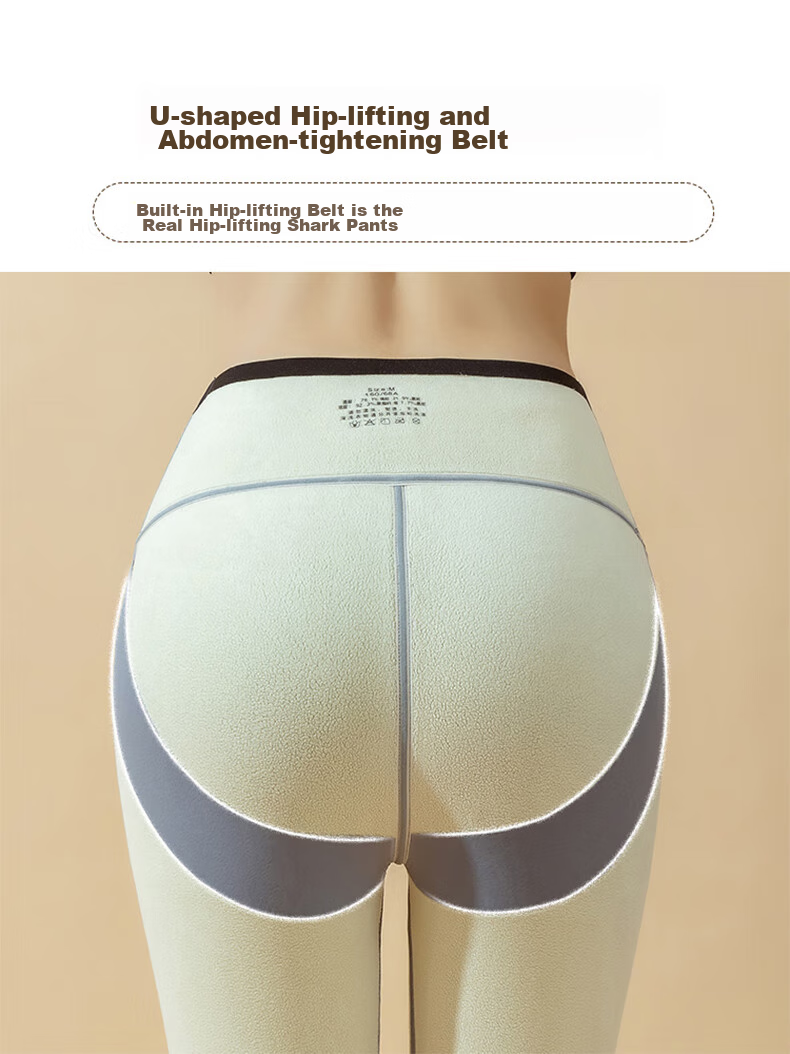 LangSha Shark Leggings for Women, Thin Autumn Style, Tight-Fitting, Tummy Control, Butt-Lifting, High-Waist Fitness Base Layer Yoga Pants 19