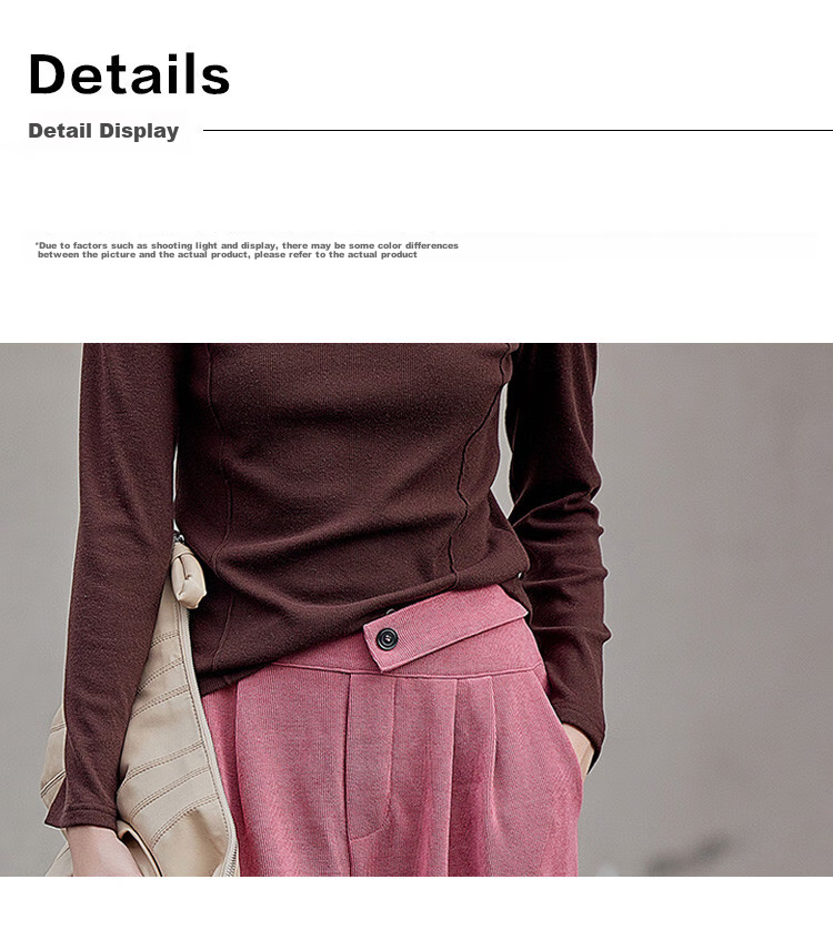 Dme Hollow Design Side Zipper One-Button Sensual Straight-Leg Casual Pants for Women, Black, XL 23