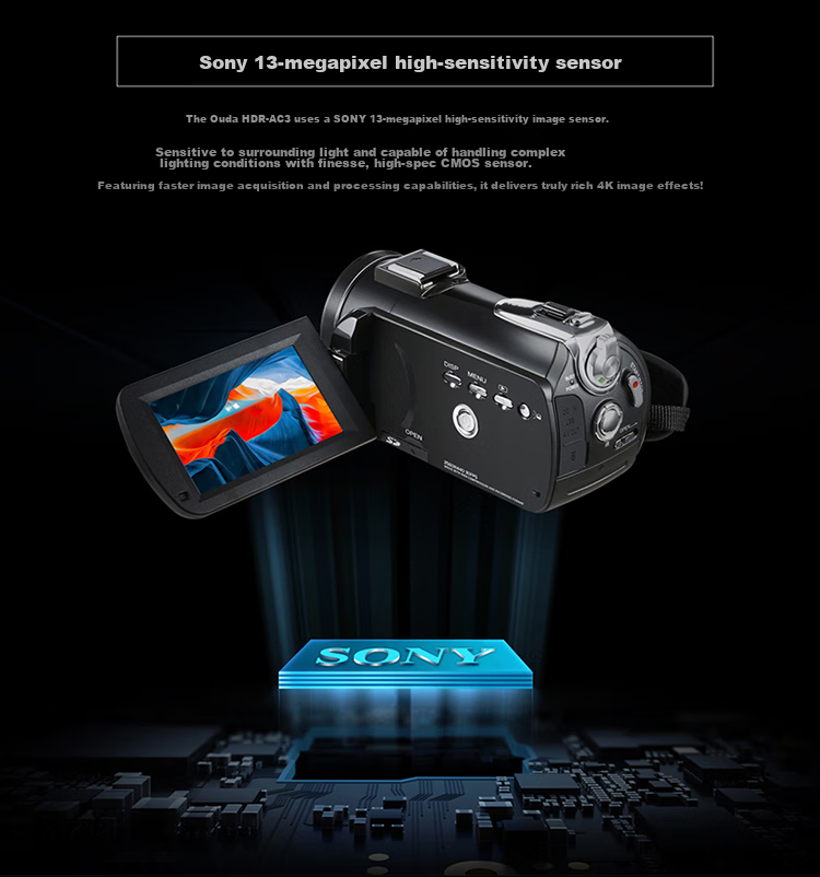 ORDRO AC3 4K Camera, High-Definition Digital DV Professional Camcorder for Home Use, Travel, Outdoor Activities, Weddings, Live Streaming, And Teaching 11