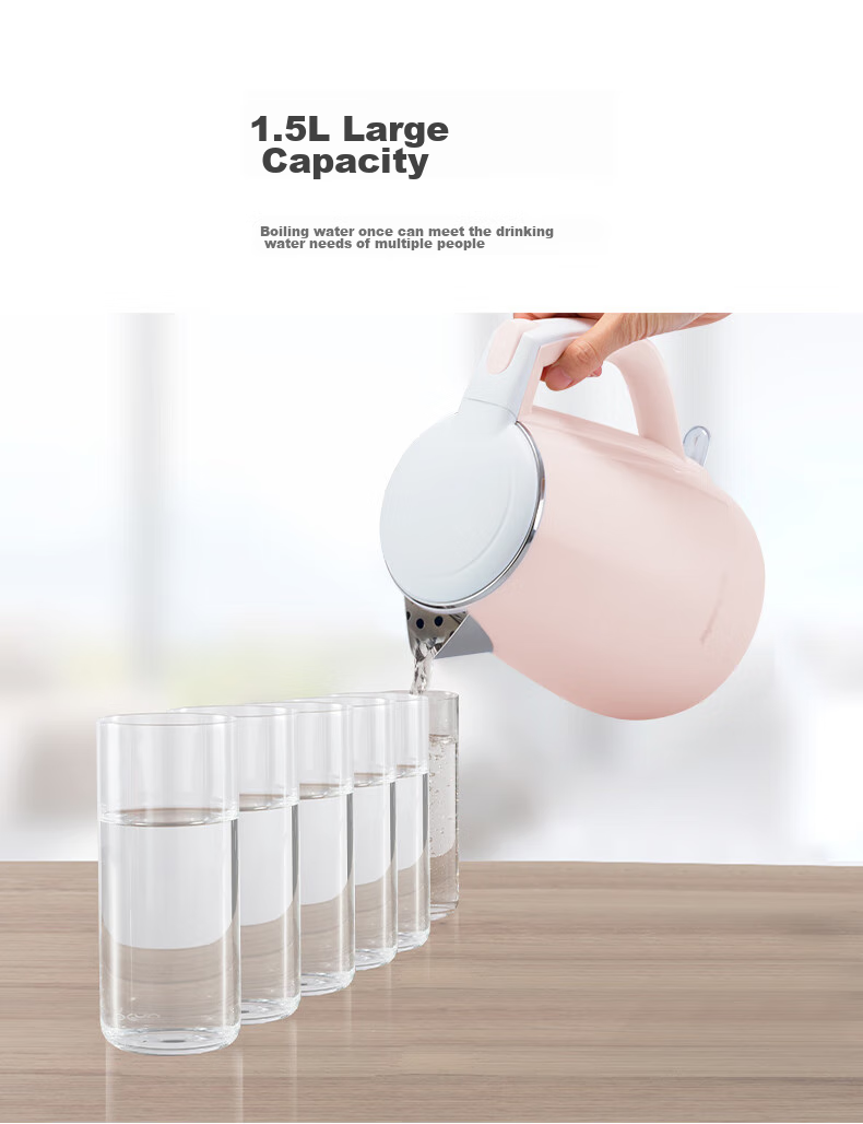 Joyoung Electric Kettle, Double-Layer Anti-Scalding 304 Stainless Steel, Large Capacity Household Water Boiler without Glue, K15-F626 14