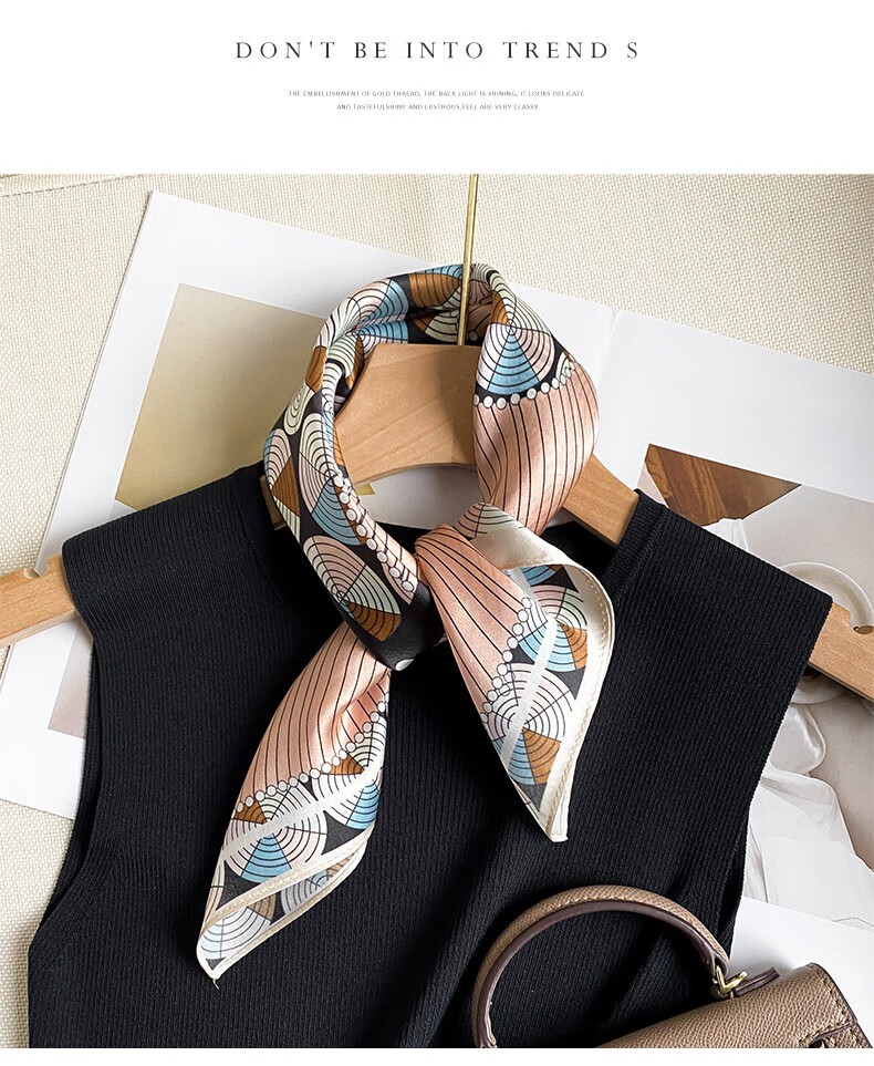 Hangsifu Silk Scarf, Mulberry Silk Neck Scarf, Square Scarf, Mother's Birthday Gift, Ladies' Gift Box, Practical Holiday Mid-Autumn Festival Gift 23