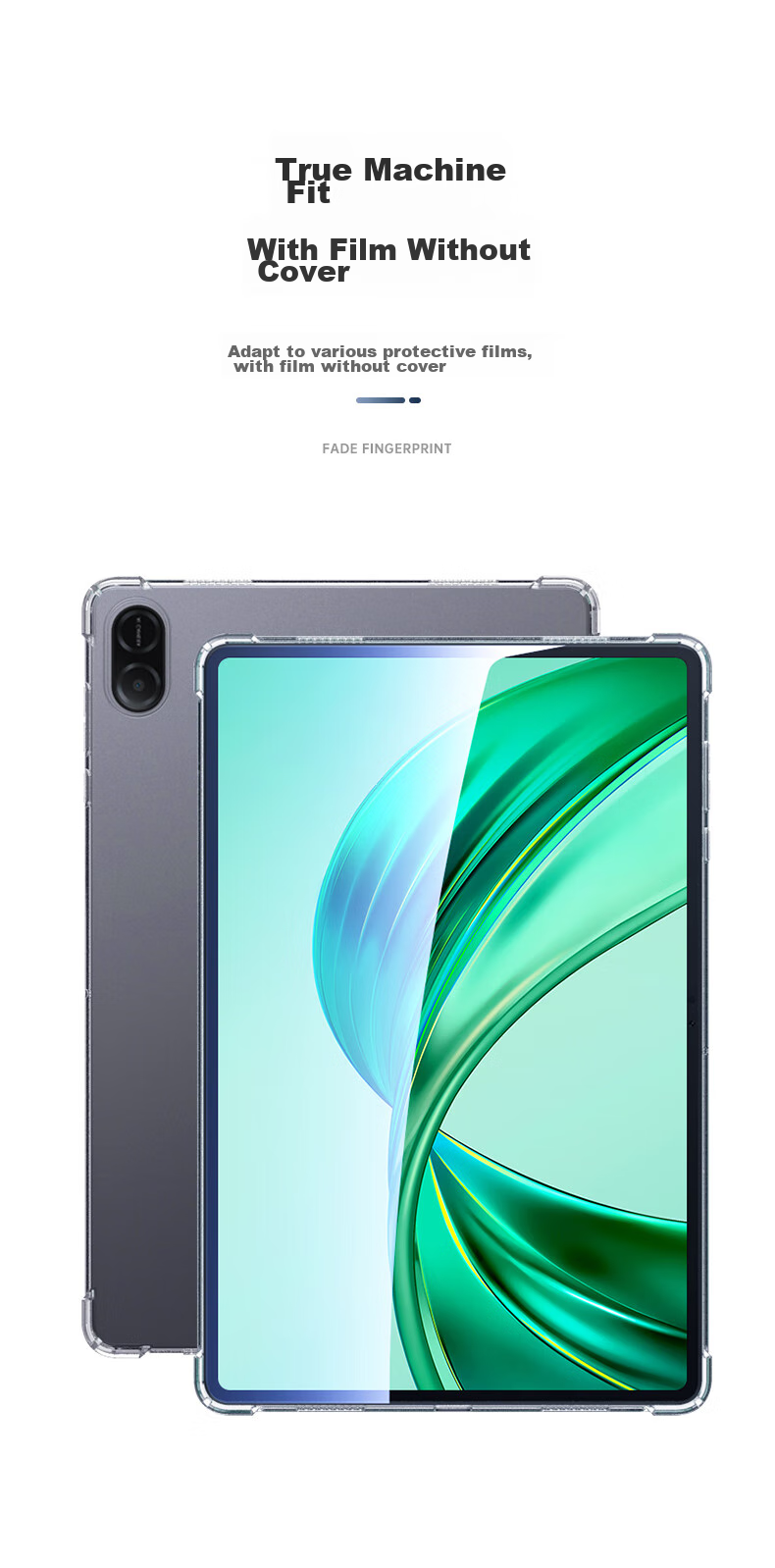BIAZE Compatible with Honor X10 Pro/X9 Pro 2026/25 Protective Case, Honor Tablet 11.5-Inch, Shockproof TPU Corner Protection Cover PB563-Transparent White 4