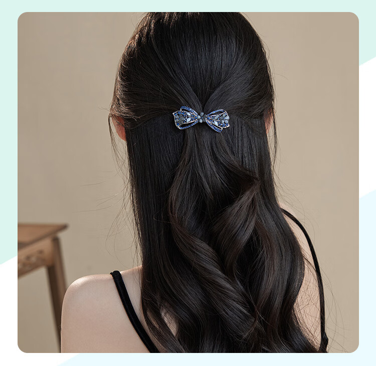 CHIMERA Butterfly Hair Clip, Back of Head Ponytail Cross Clip, Hair Accessory for Women, High-End Hairpin, Hair Ornament, Mid-Autumn Festival Gift 5