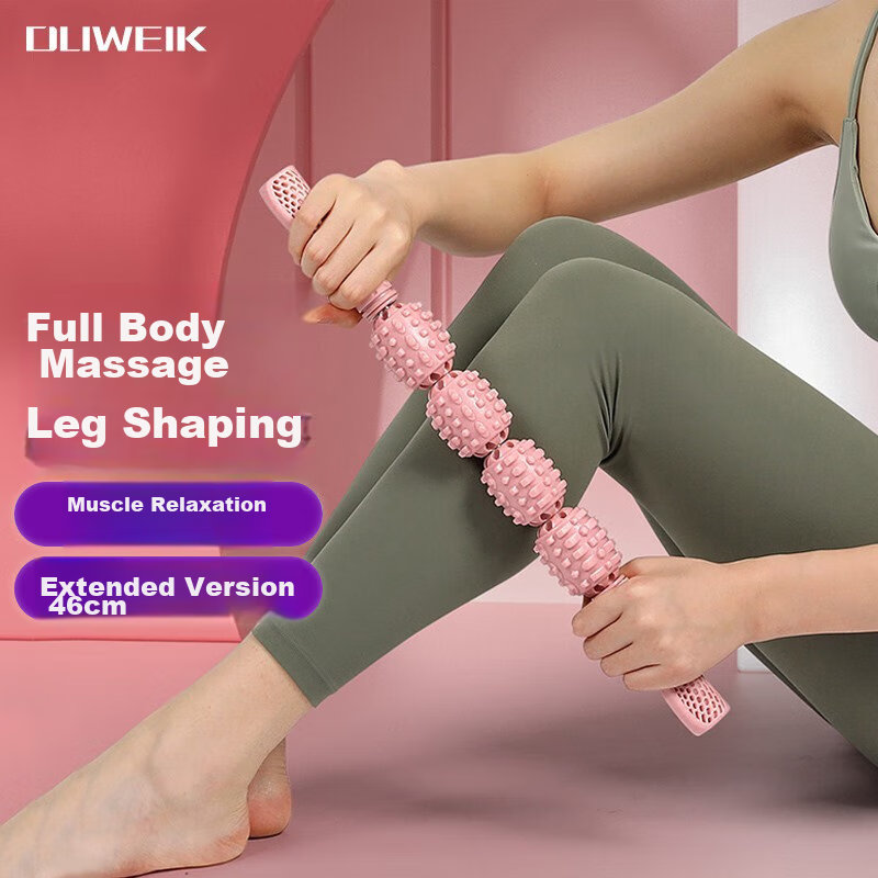 Duweike Leg Massage Roller, Spiked Stick for Calf Muscle Fascia Relaxation, Fitness Roller Shaft, Langya Full-Body Massager