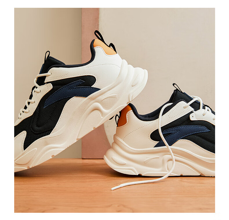 Anta Little Millennium Men's Casual Shoes Summer Mesh Breathable Thick Sole Height Increasing Commuter Dad Running Sports Shoes 16