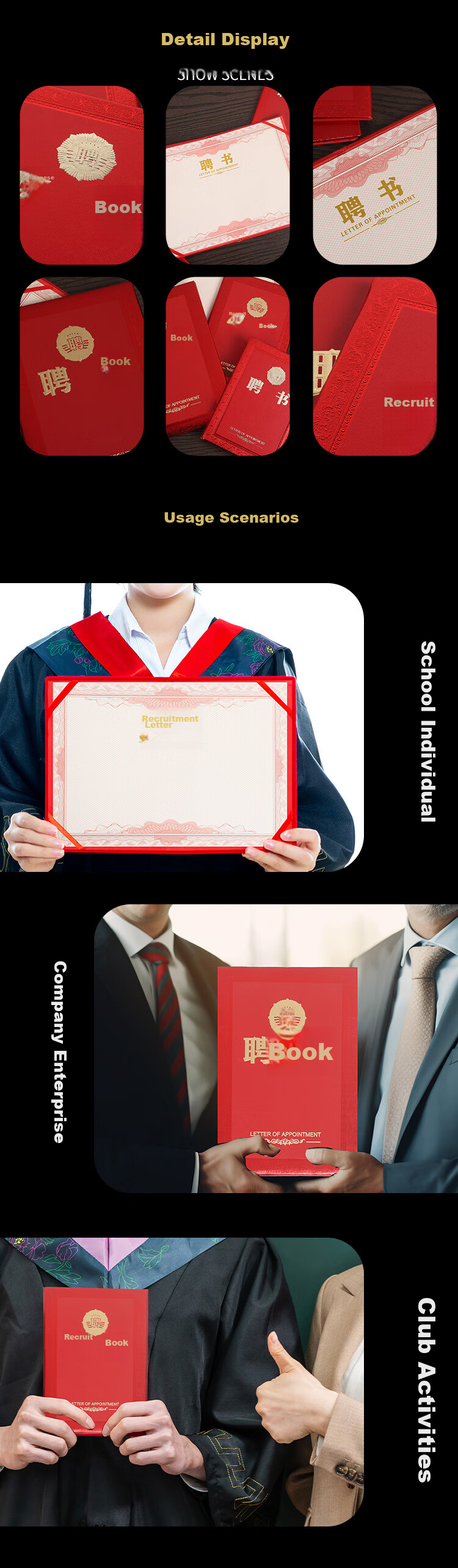 TANGO Office (TANGO) 10-Pack 12K Appointment Letter And Certificate Set, Glossy Gold-Stamped Award Style, Appointment Letter Cover for Company Employee Awards And Certificates, Includes 12 Inner Pages 5