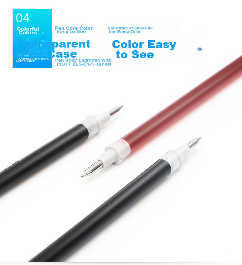 PILOT Gel Ink Refill 0.5mm Bullet Tip Pen Refill for Signature Pen And Handwriting Practice (Quick-Drying, Compatible with G1/G3) BLS-G1 Black Single Pack 6