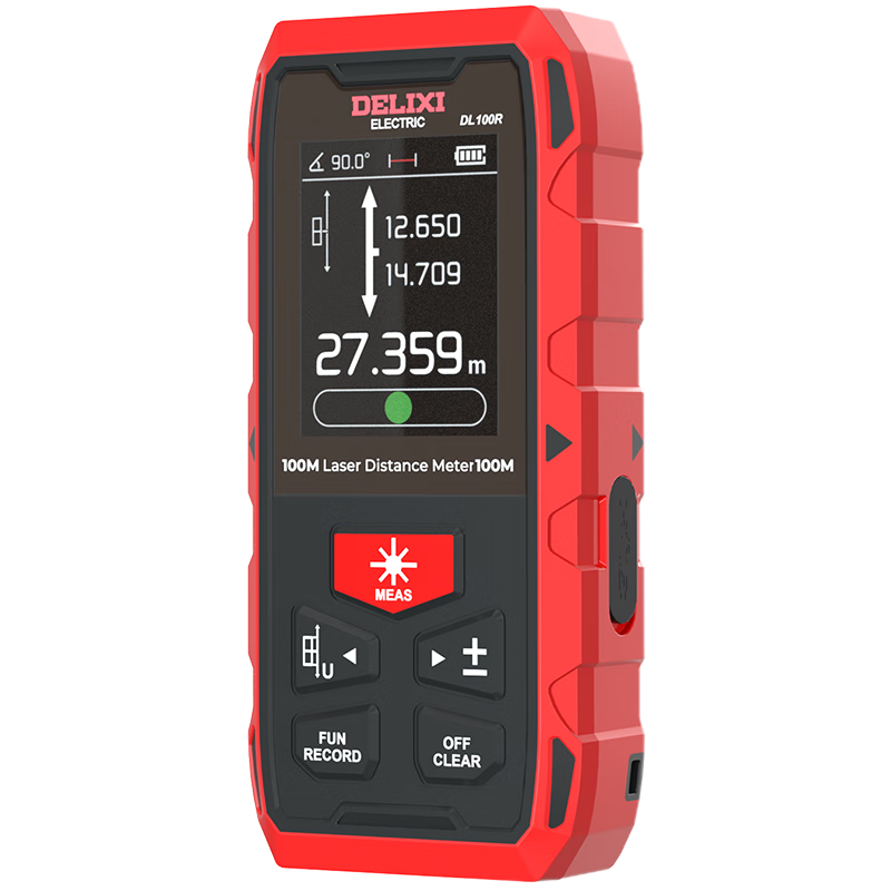 DELIXI ELECTRIC High-Precision Infrared Laser Distance Meter Household Electronic Ruler Bidirectional Measurement Red Light 200m