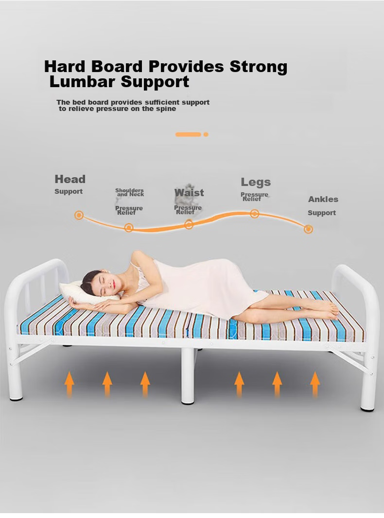 Quanpinwu Folding Bed, Single Bed, Nap Bed, Simple Portable Bed for Rental Apartments, Hospital And Home Use, Accompanying Bed, Camp Bed 4