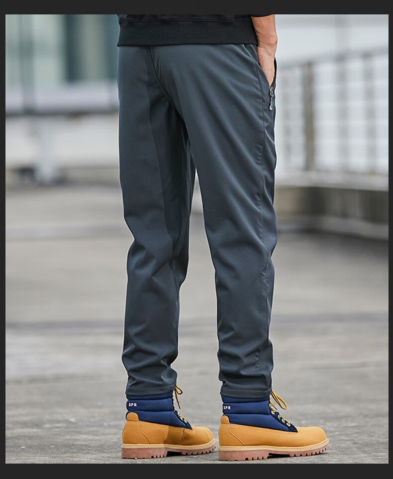 JEEP SPIRIT Men's Sports Pants, Spring And Autumn Casual Trousers, Loose-Fitting Tactical Long Pants, Outdoor Long Pants for Men, Gray, 2XL 18