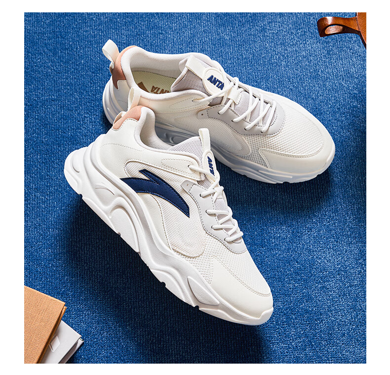 Anta Little Millennium Men's Casual Shoes Summer Mesh Breathable Thick Sole Height Increasing Commuter Dad Running Sports Shoes 11