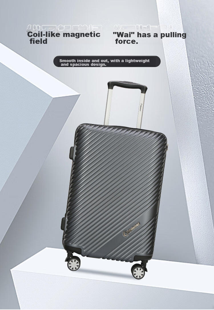 Diplomat 24-Inch Large Capacity Suitcase, Men's Password Lock Cloud Travel Case, Women's Trolley Luggage TC-23253 White 3