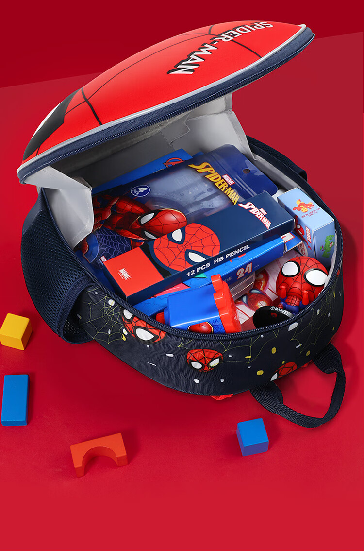 Disney Kids Backpack Kindergarten 3-6 Years Outdoor Lightweight Cartoon Boys Spiderman Reflective Shoulder Bag 11