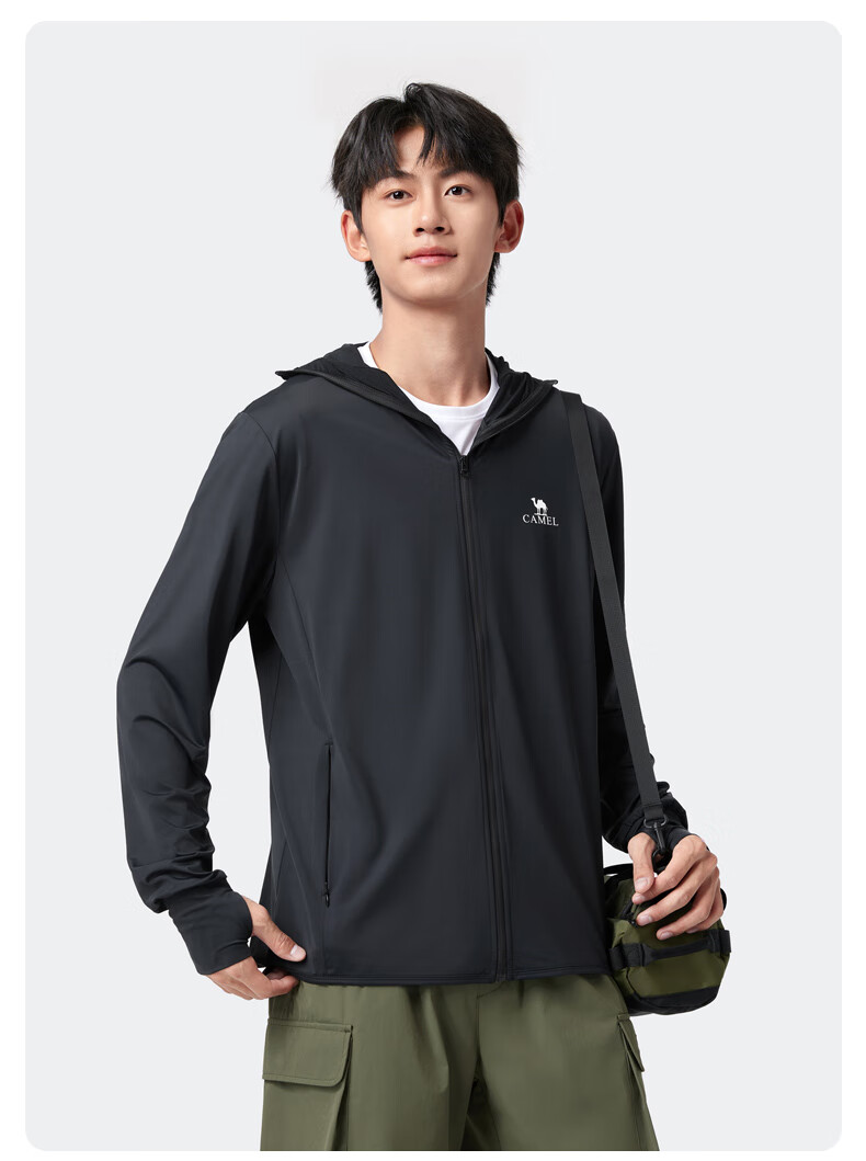 CAMEL Ice Mountain Sun Protection Clothing 1.0 Men's UV-Resistant Original Yarn Cool Breathable Quick-Dry Jacket, Summer M13BA03100B 24