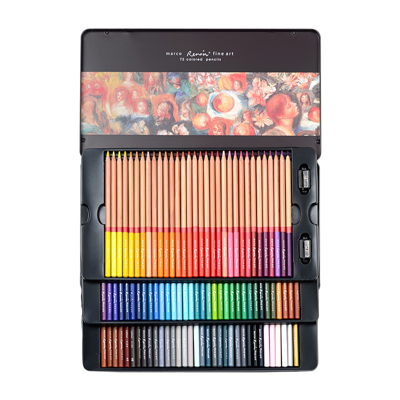 MARCO Renoah Series Oil-Based Colored Pencils Art Student Special Set for Boys And Girls, Students Colored Pencils Birthday Children Graduation Season Gift Renoah [100 Colors Oil-Based]