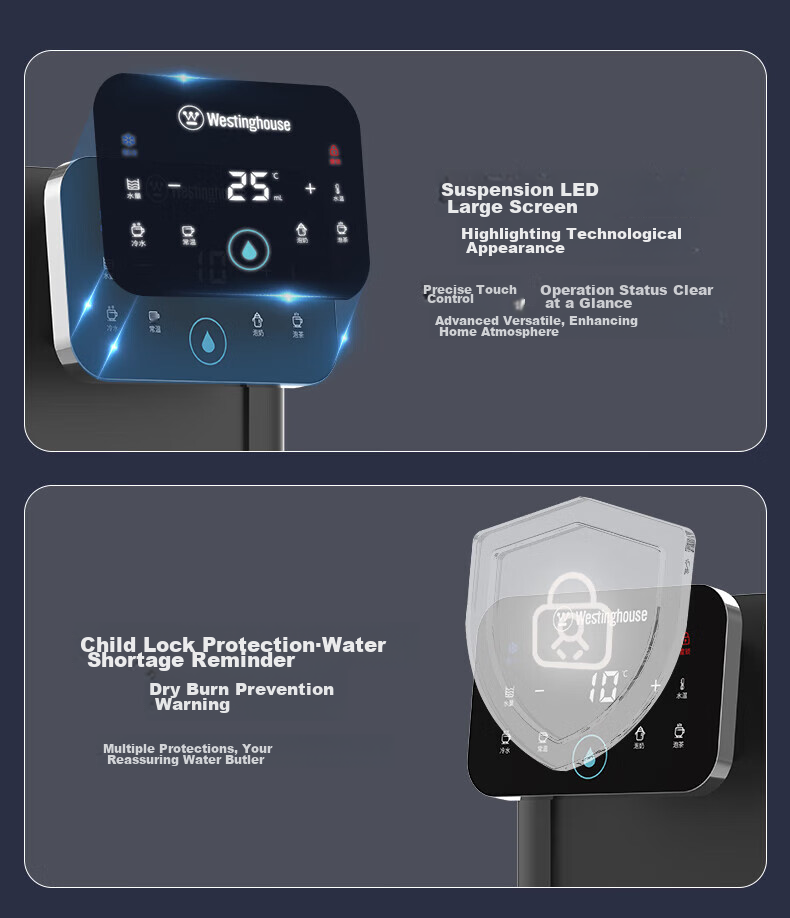 Westinghouse Instant Cooling And Heating Water Dispenser Manhattan Compact Home Water Dispenser for Milk And Boiling Water Office Living Room Desktop Tabletop Hot And Cold Water Dispenser W4S Pro 14