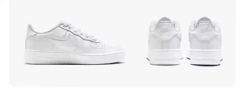 NIKE AIR FORCE 1(GS) Kids' Shoes, Women's Shoes, White Sneakers, DH2920-111, Size 37.5 8