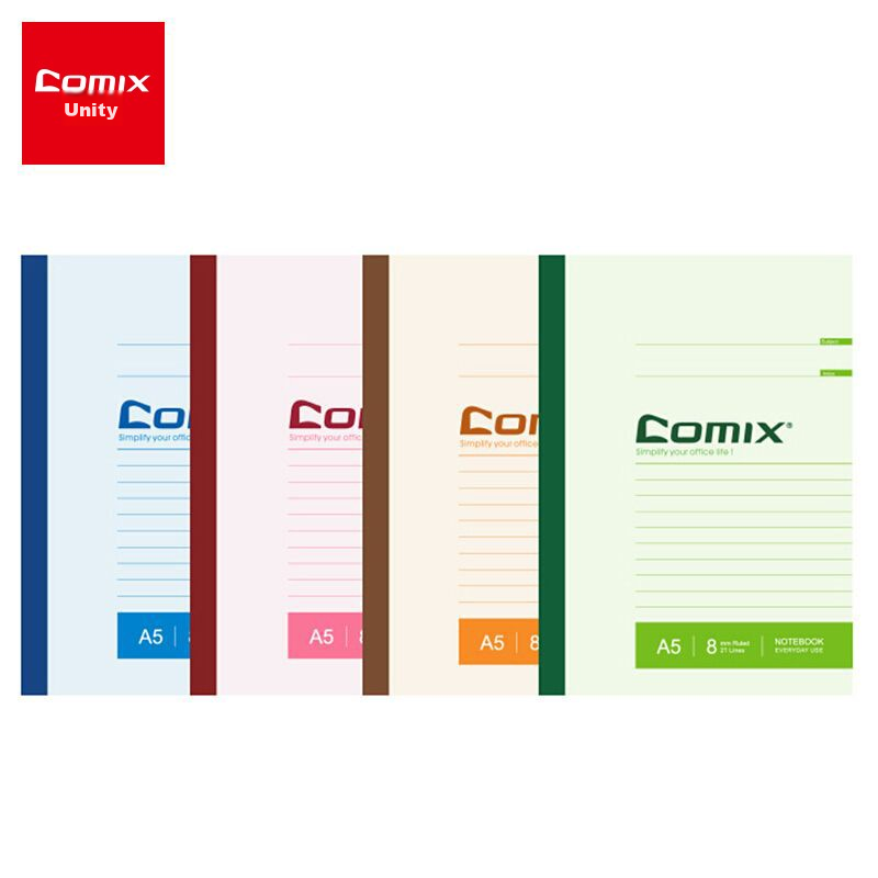 Набор блокнотов COMIX C4506, 6 штук, формат A5, 80 листов, в ассортименте