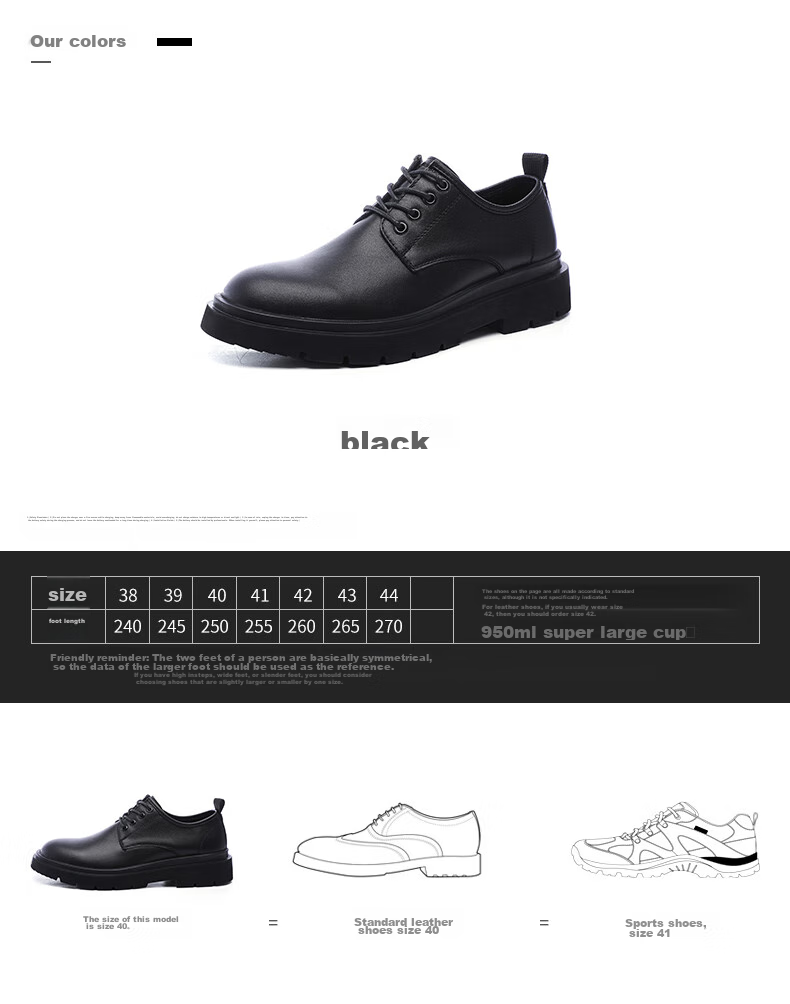 MULINSEN Men's Shoes, Business Casual, Top-Grain Leather, Versatile Thick-Soled British Style Leather Shoes for Men, C9016 5
