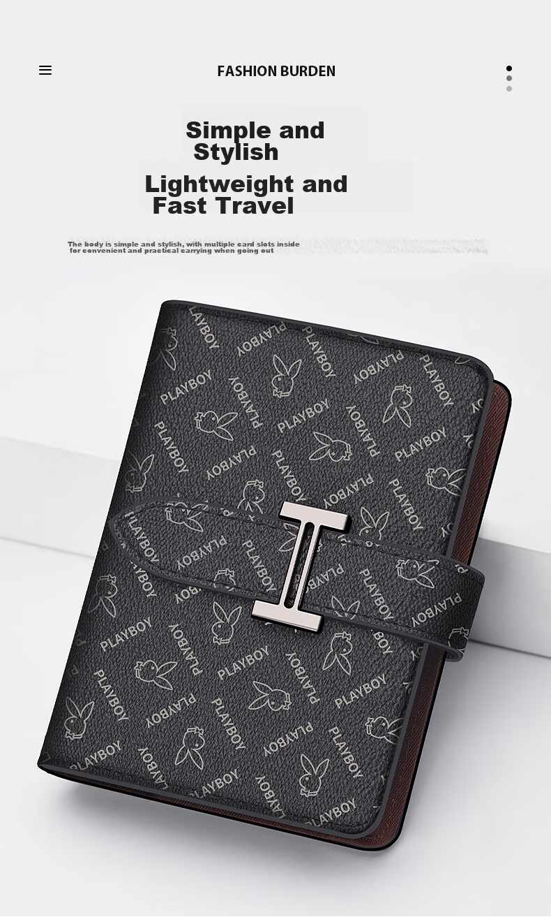 PLAYBOY Card Holder for Men with Multiple Slots, Large Capacity Integrated Student Card Case, Bank Card And ID Card Holder, Birthday Gift 4