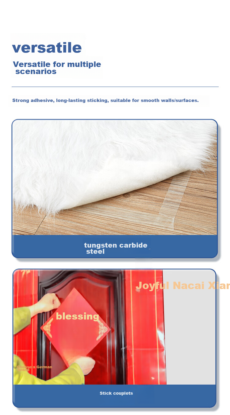 COMIX Strong Adhesive Double-Sided Tape, 30mm*10m*280μm, Single Roll Packaging, Wall And Floor Fixation, Long-Lasting And Traceless, Yellow BJ3010 5