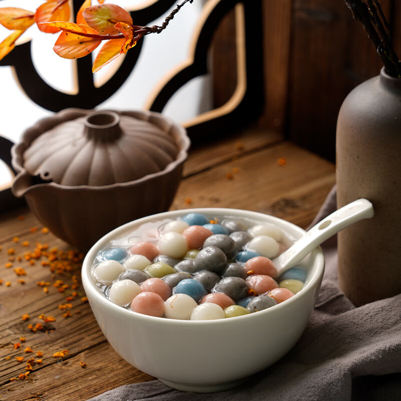 缸鸭狗 1926 五彩小圆子 桂花酒酿糯米圆子435g约230个 宁波汤圆  甜品 元宵