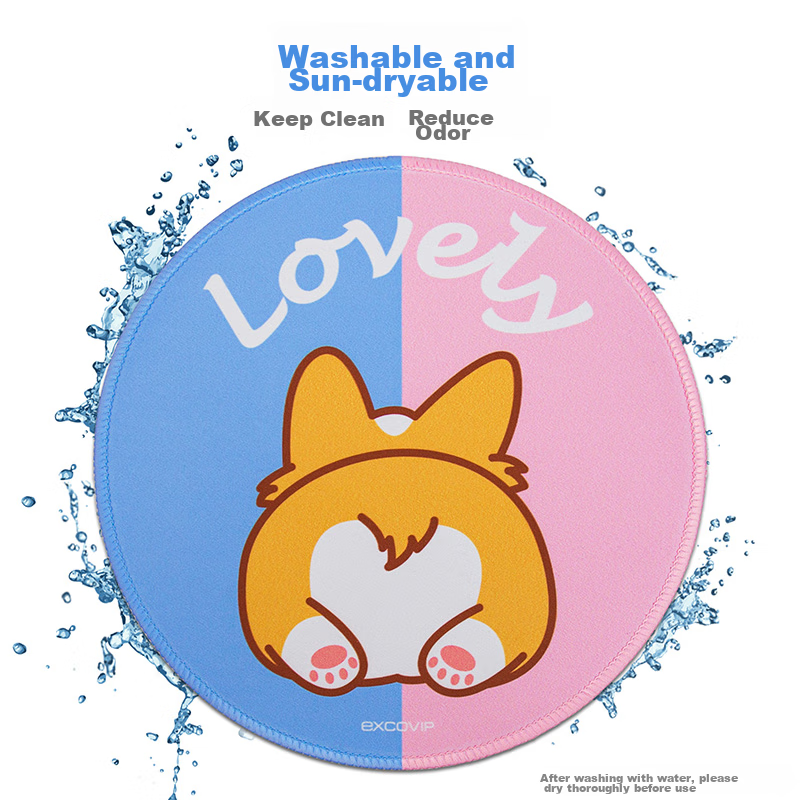EXCO Cartoon Anime Mouse Pad Effort Mini Small Rectangular Edge-Locked Computer Office Cute Small Desktop Gaming Laptop Mat 0675 10