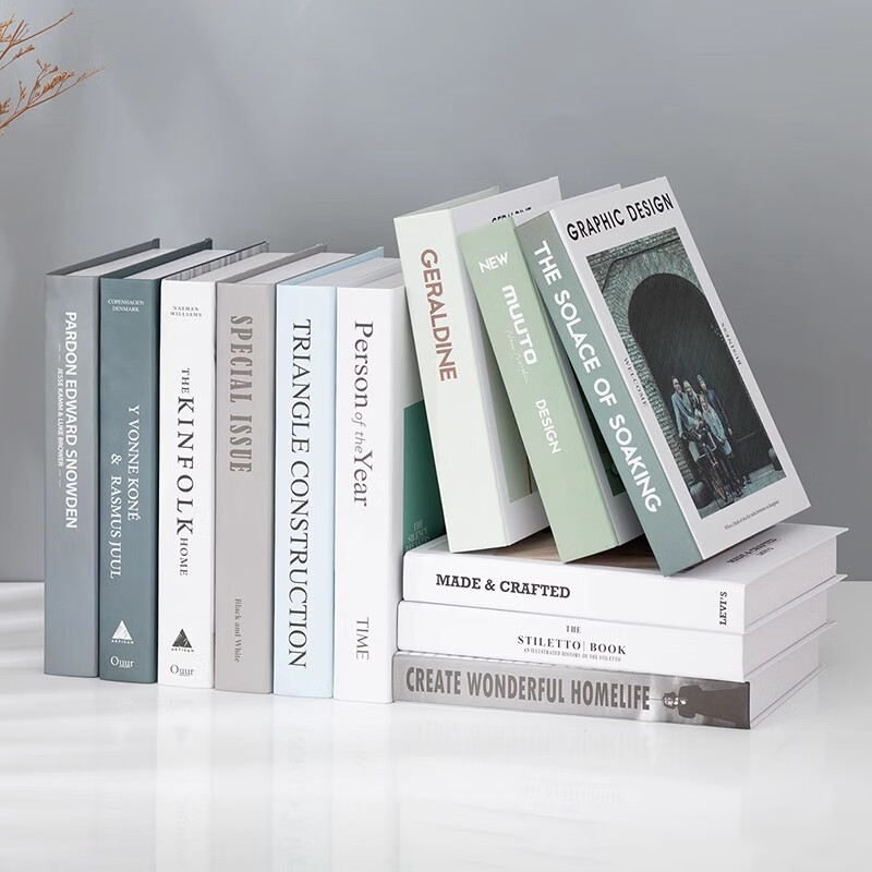 Jianyishijia Simple Modern Nordic Style Fake Book Decorative Prop Ornament Creative Living Room Bookshelf Display Model