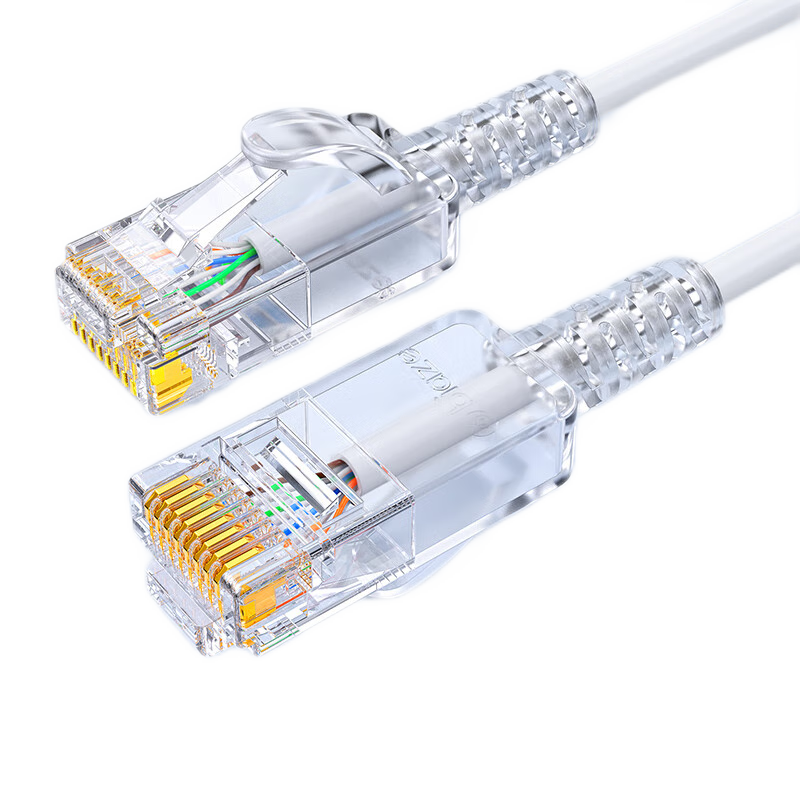 BIAZE CAT6A Pure Copper Ethernet Cable, 15 Meters, Gigabit High-Speed Patch Cord, White, for Home Computer Broadband Network Connectio