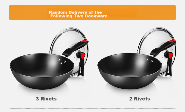 COOKER KING Cast Iron Wok, Flat Bottom Frying Pan, 32cm, Nitrided Anti-Rust, Suitable for All Stoves, Jianjing DJ32ZT-S 1