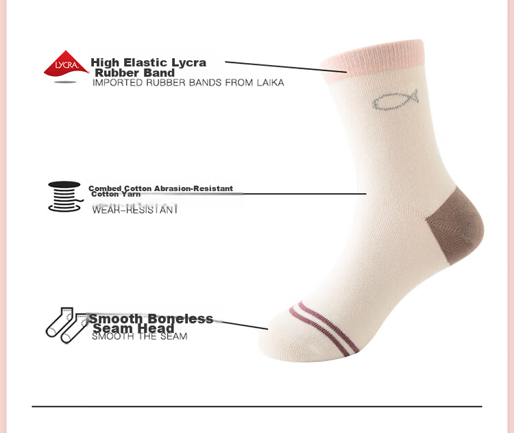 MiiOW Children's Socks, Girls' Mid to Big Kids Cotton Socks, Student Baby Autumn Winter Comfortable Breathable Versatile Casual Mid-Calf Socks 11