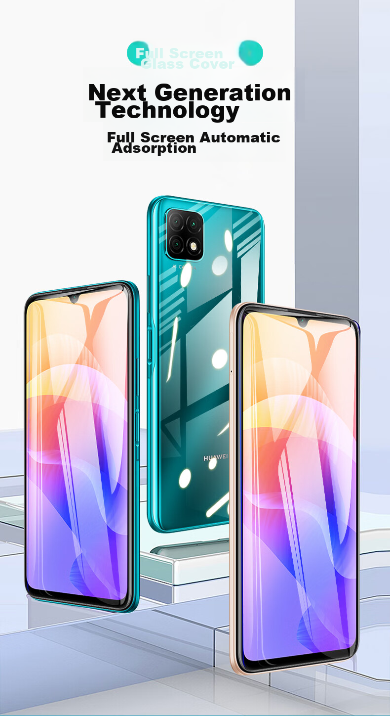 Fly Planet [2-Pack] Tempered Glass Screen Protector for Huawei Enjoy 90 / Enjoy 90 Plus - HD Anti-Fingerprint, Drop Protection, Dust-Free Installation Box 1
