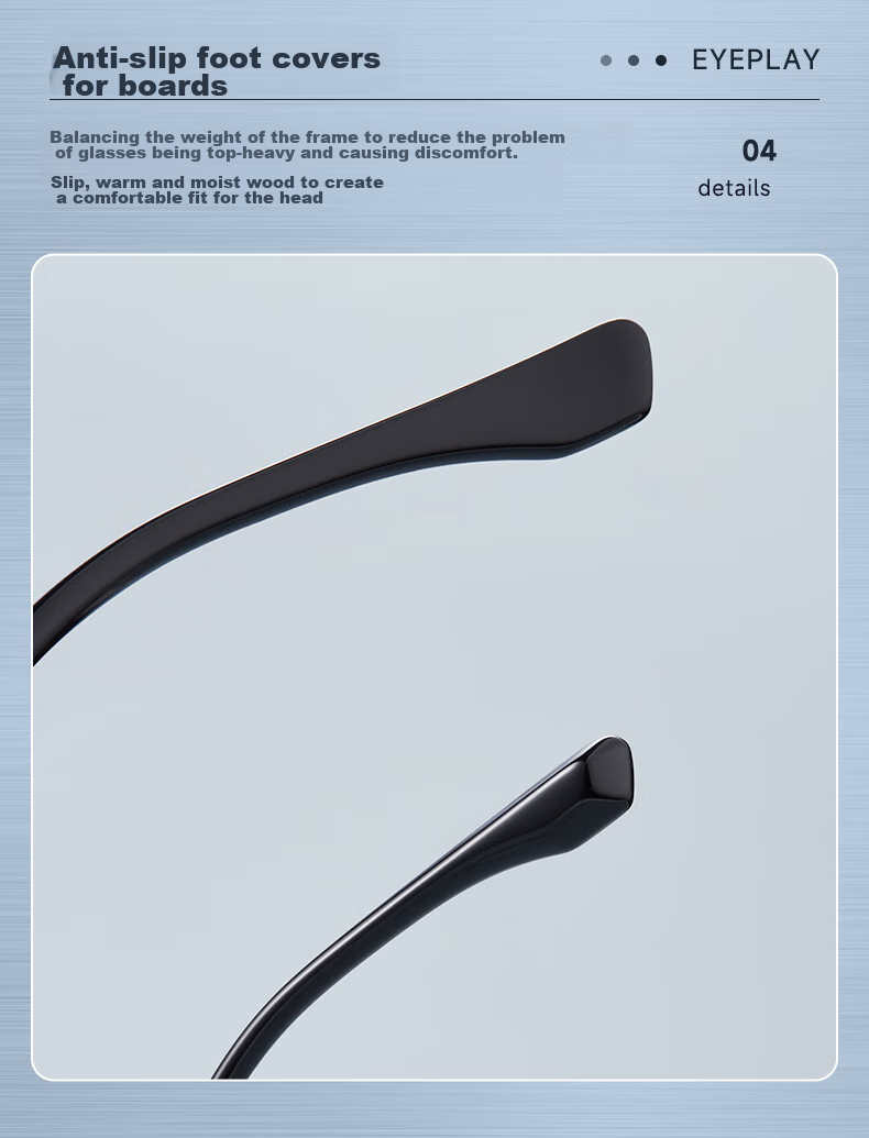 EYEPLAY Anti-Blue Light Radiation Myopia Eyebrow Frame Glasses, Lightweight Comfortable Computer Protective Eyewear, Prescription Available, Professional Glasses Fitting for Back to School 10