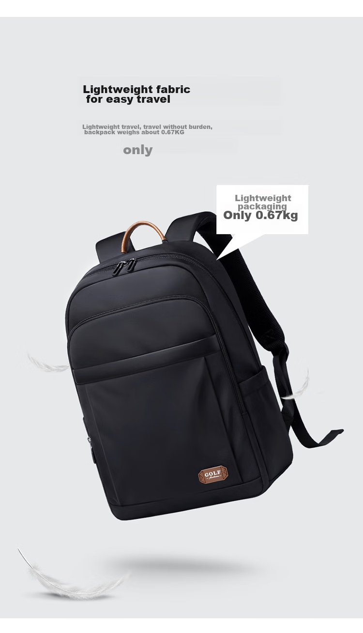 GOLF Backpack for Men, Large Capacity, 15.6-Inch Laptop Bag, Lightweight Water-Resistant Travel Backpack for Students And Business 13