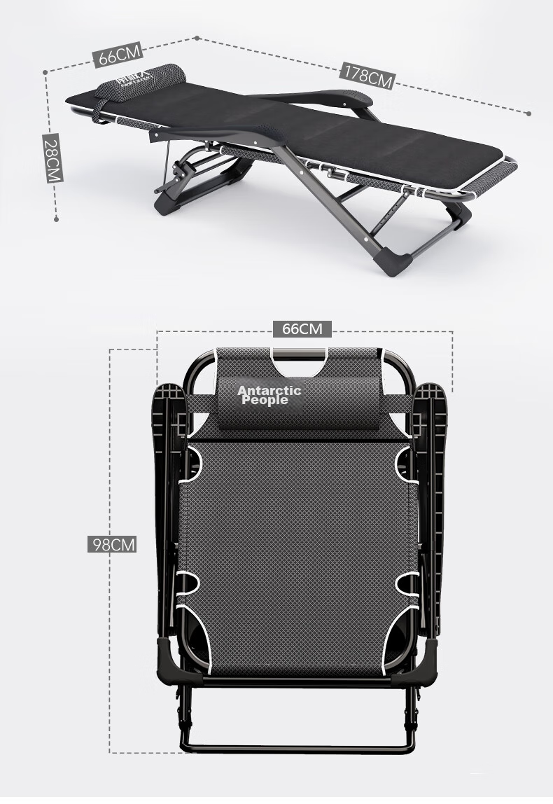 Nanjiren Folding Bed Lounger Single Office Nap Military Cot Companion Care Bed with Comfortable Soft Cotton Pad 11