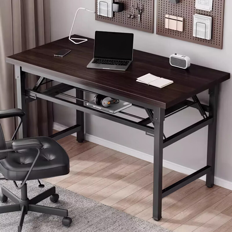 Huakaizhixing Folding Table, Computer Desk, Desktop Study Desk, Writing Desk, Dining Table, Long Table BGZ718 Double Layer 1 Meter