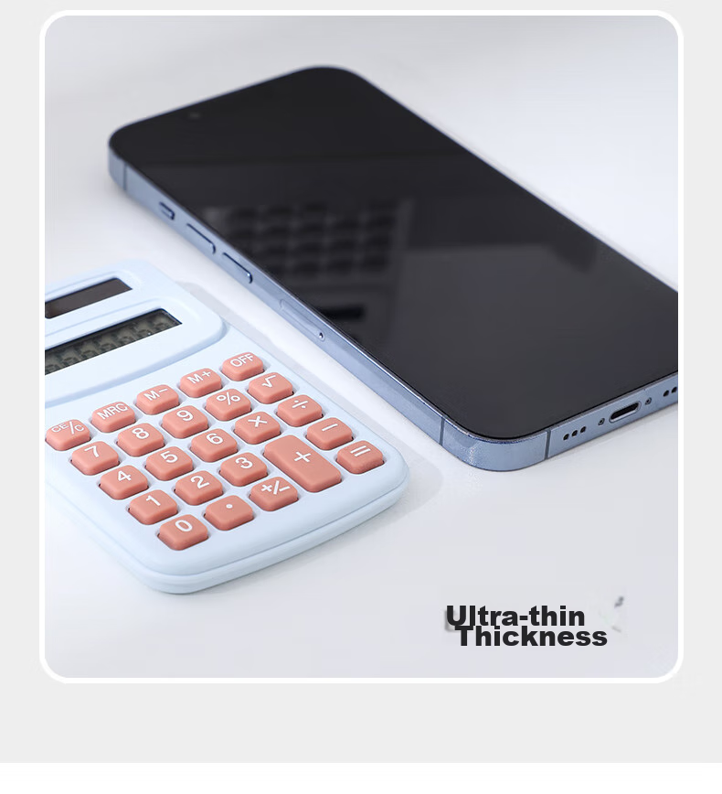 Shaonianban Calculator, Portable Silent Mini Cute Small for Primary And Middle School Students, Specialized for Accounting And Exams, Math Calculation Mini 8-Digit, Macaron Blue Color 6