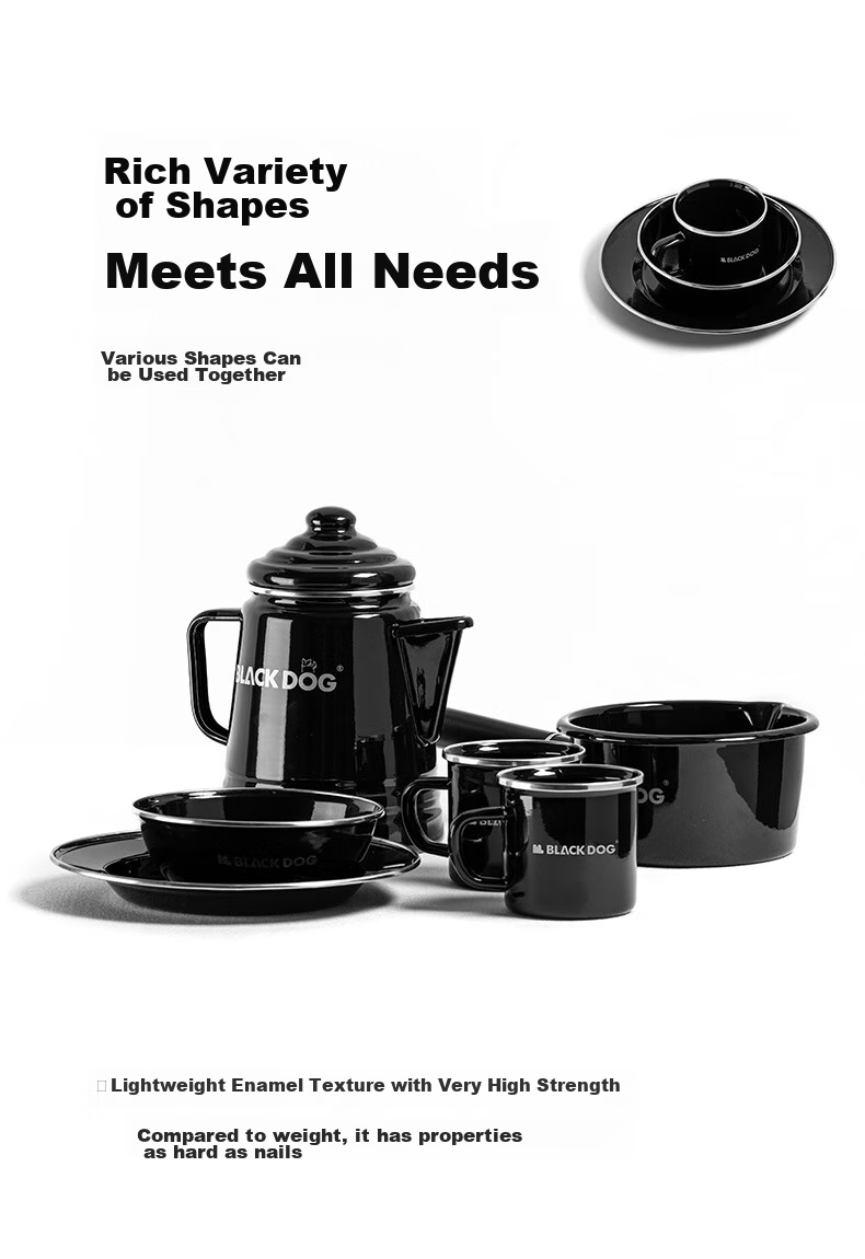 Black Dog Outdoor Camping Cookware Set Portable 3-in-1 Stove Pot Set 7