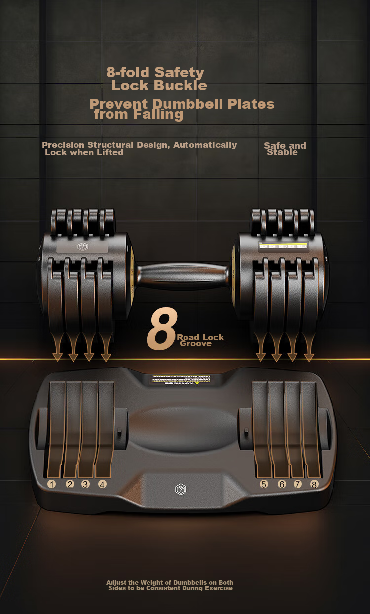 JD Original Adjustable Dumbbell Set for Men's Home Gym, Fitness Equipment for Strength Training, 11.5kg 8