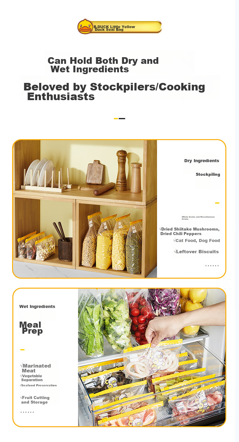 Chuida Huang Food-Grade High-Temperature Resistant Small Sealed Bags 30+ Medium 20 Thickened Fresh-Keeping Self-Sealing Bags Little Yellow Duck Collaboration Edition 5