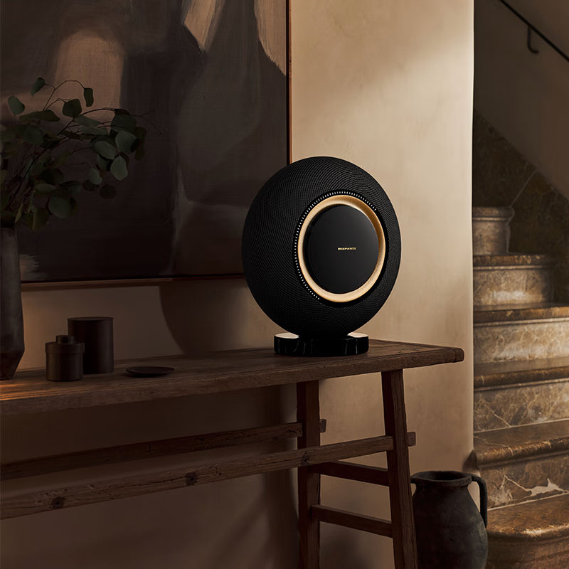 MARANTZ Horizon Bluetooth Home Theater Speaker with Light Effects Touch Control, 114dB Deep Bass Integrated Speaker High-Fidelity Luxurious Wireless Speaker, Midnight Black