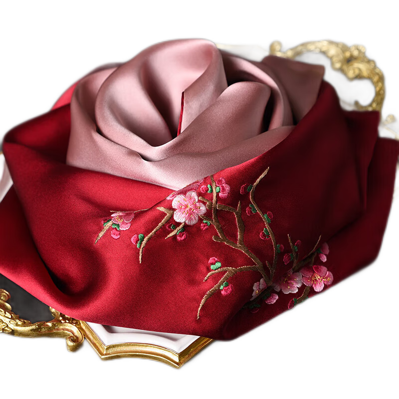 Hangsifu Silk Scarf, Mulberry Silk Shawl, Autumn And Winter Neck Protection Wrap, Birthday Gift for Wife, Mother, And Wome