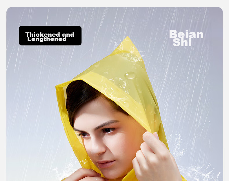 Briars Disposable Raincoat for Adults, Thickened, for Hiking, Marathon, Rafting, Long Style, Full-Body Protection against Heavy Rain, Outdoor Travel, Beige 1