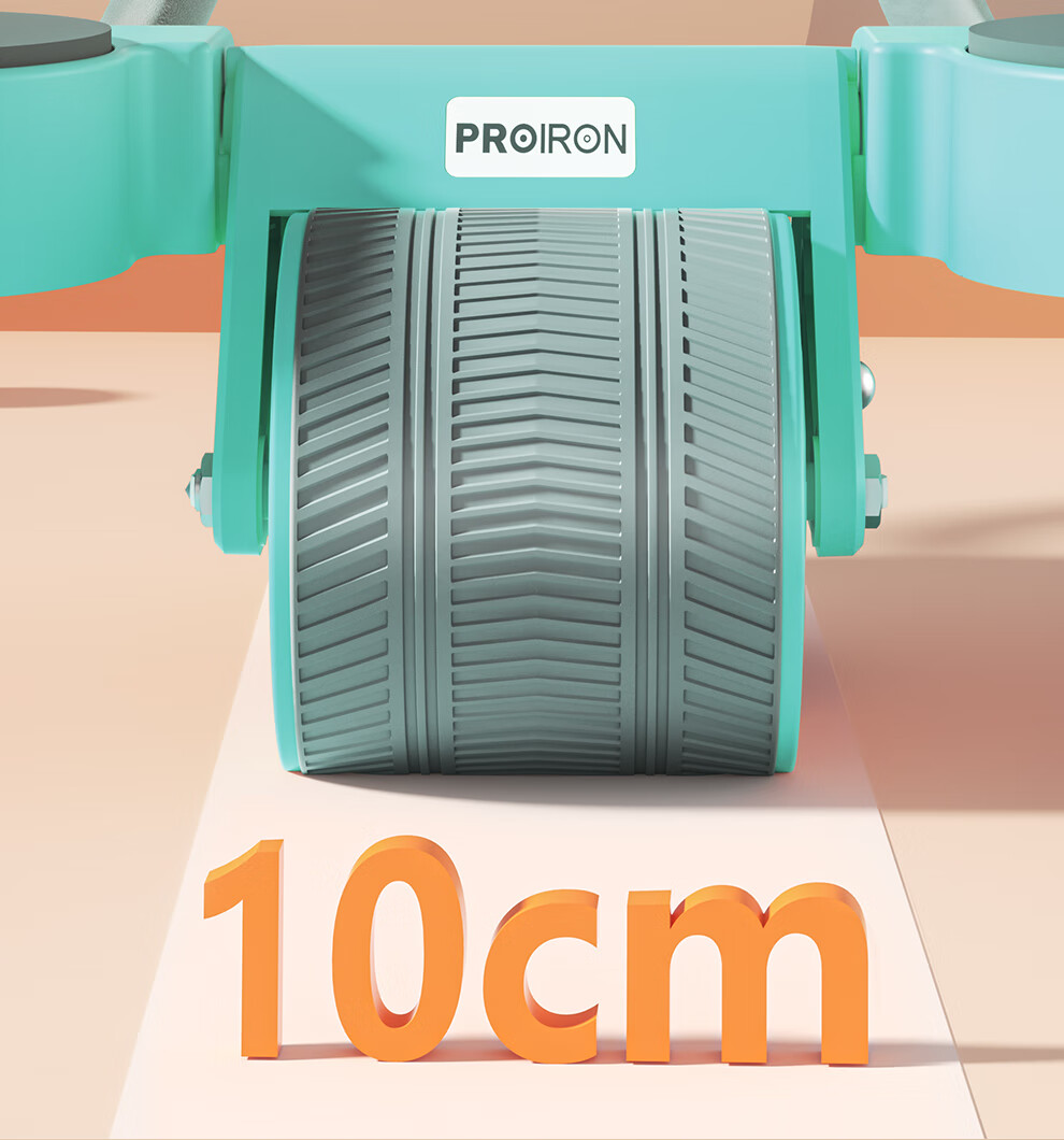 PROIRON Puli'ai Ab Wheel with Automatic Rebound Elbow Support, Dual Wheel Ab Roller, Plank Support Abdominal Muscle Wheel, Elegant Blue 23