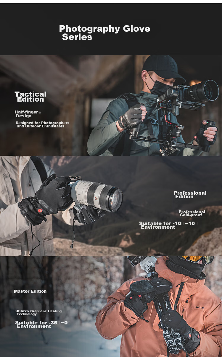 PGYTECH Photography Gloves, Cycling Fingerless Gloves, Outdoor Protective Gloves, Breathable And Sweat-Absorbing Fishing Gloves, Anti-Slip And Wear-Resistant, Spring And Autumn Season, Tactical Version, XL Size 2