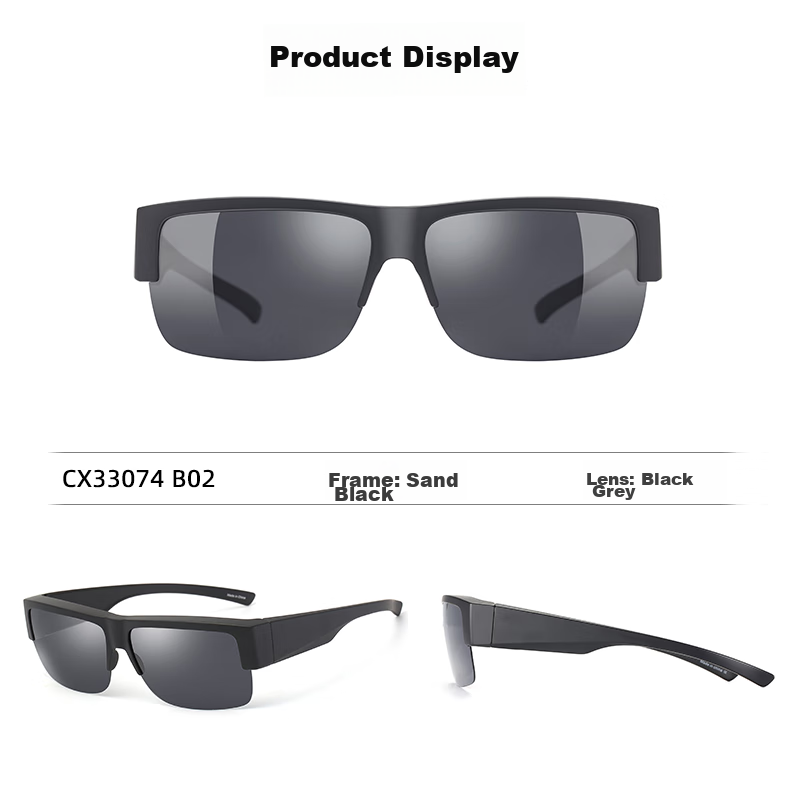 CAXMAN Sunglasses Clip-On for Nearsighted Glasses, Polarized Driving Sunglasses for Men And Women, Sunglasses Holder for Prescription Glasses 21