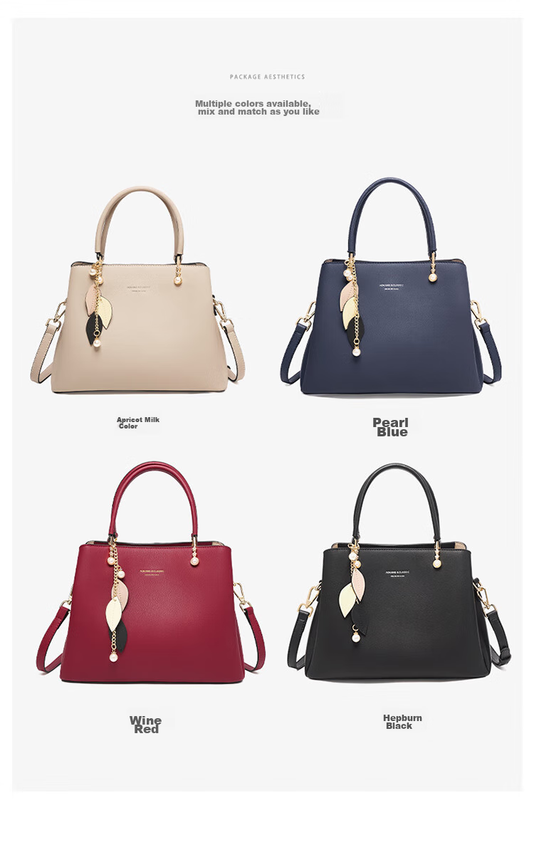 Aokang Women's Handbag, Trendy Cowhide Tote Bag, Light Luxury Crossbody Shoulder Bag, Birthday Gift for Girlfriend Or Wife on May 20 5