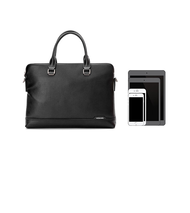 Aokang Briefcase, Business Bag for Men, Handheld Bag, Top-Grain Leather Laptop Bag, Birthday Gift for Husband 16